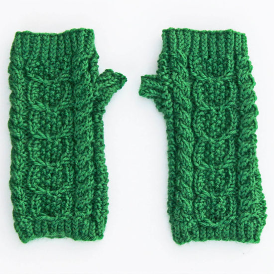 Caiseal Mitts shown in green